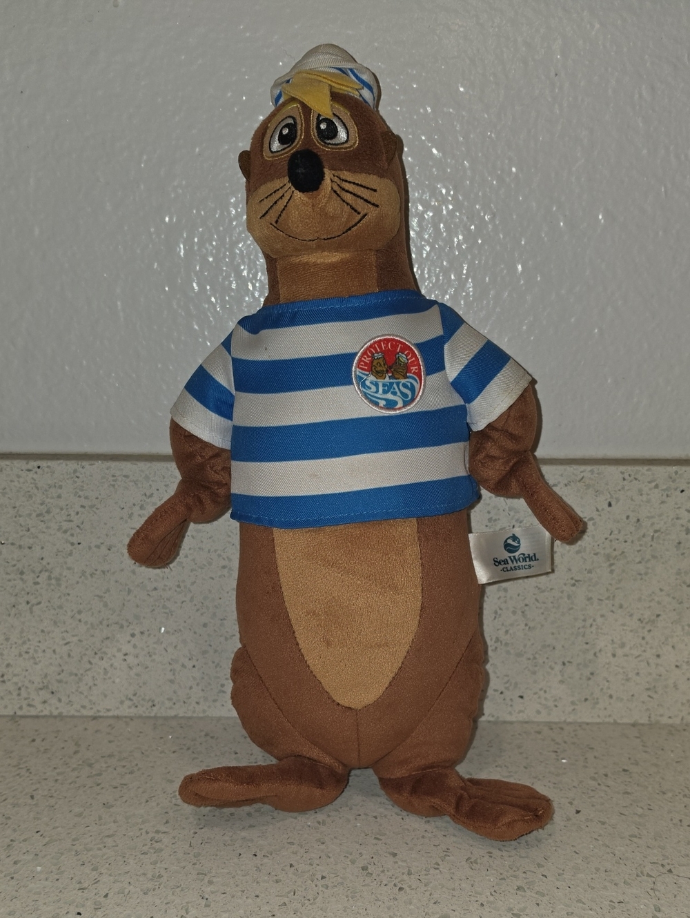 Vintage SeaWorld Classic Seamore (Clyde) Sea Lion 14" Plush, Mascot, Protect Sea